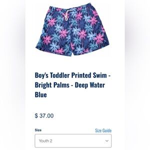 SOUTHERN LURE Boy's Toddler Printed Swim - Bright Palms - Deep Water
Blue